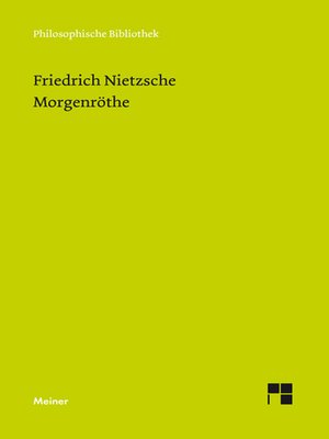 cover image of Morgenröthe (Neue Ausgabe 1887)